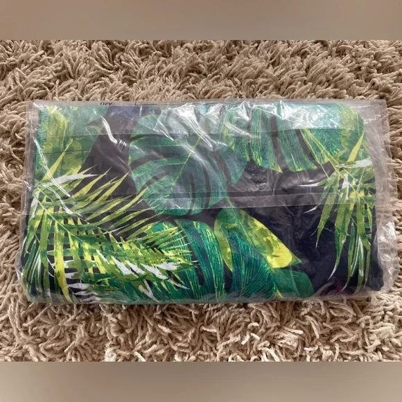 D&Co Lagenlook Green Floral Leaves Tropical Aloha Medium Petite A351804 QVC - Picture 4 of 6